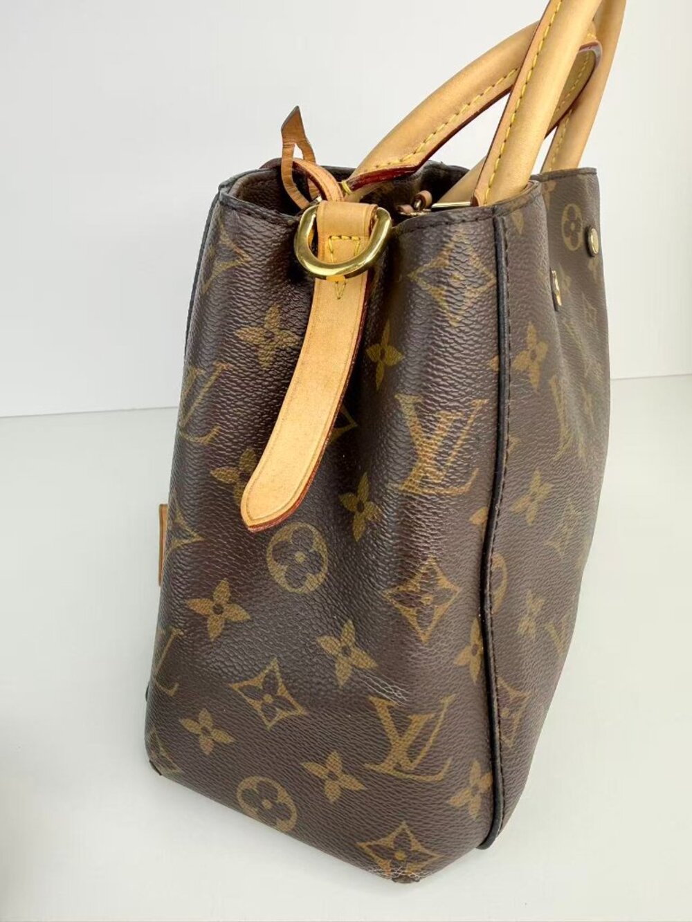 Louis Vuitton Montaigne MM Monogram Canvas Top Handle Shoulder Crossbody Bag - Picture 4 of 12